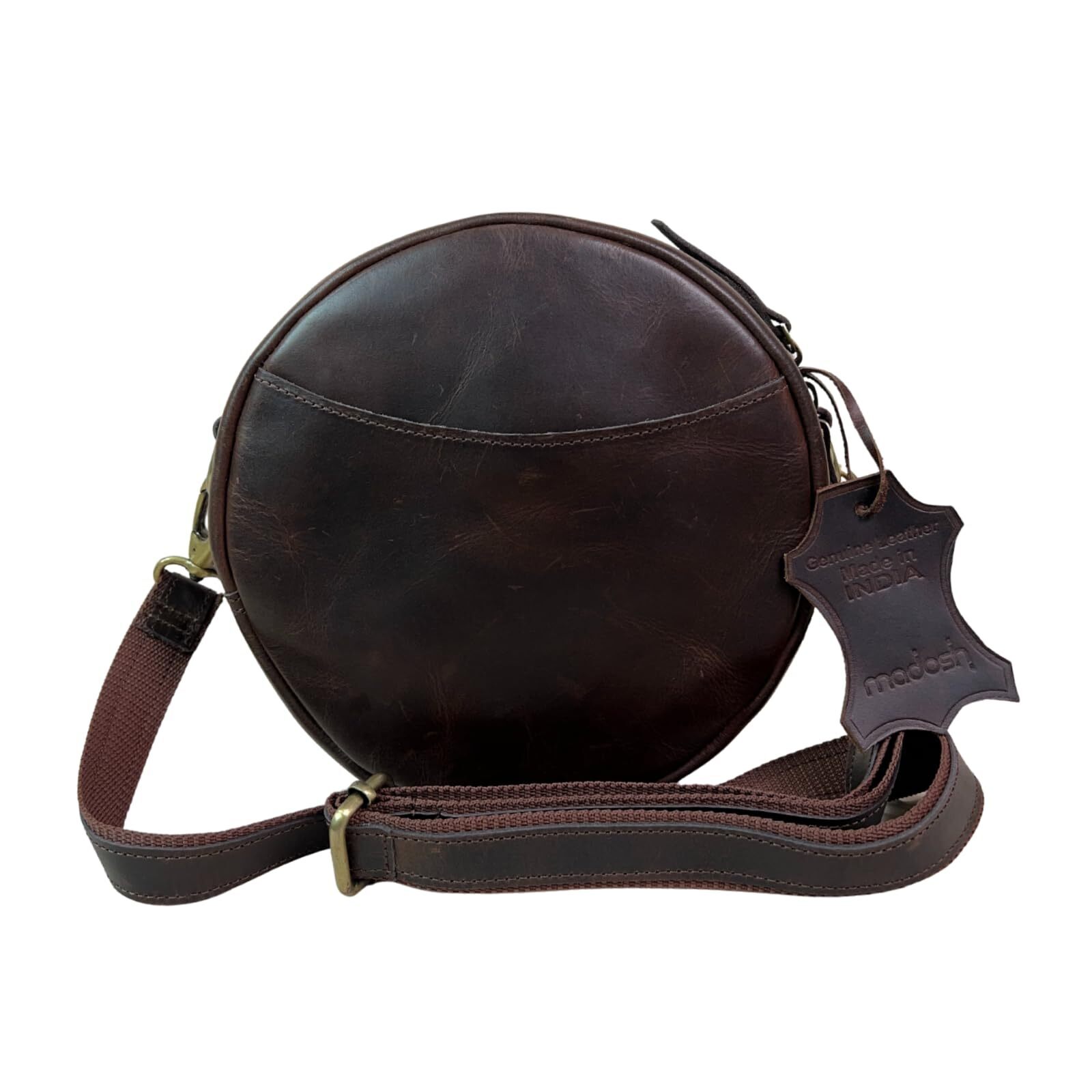 4624 Stylish Round Crossbody Bag Small Circular Leather Purse Side